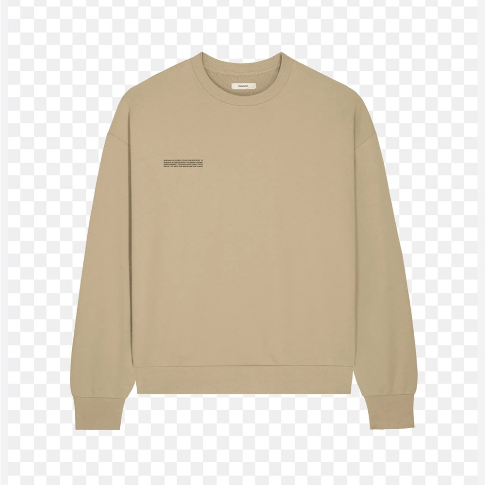 PANGAIA tan crew neck heavy weight